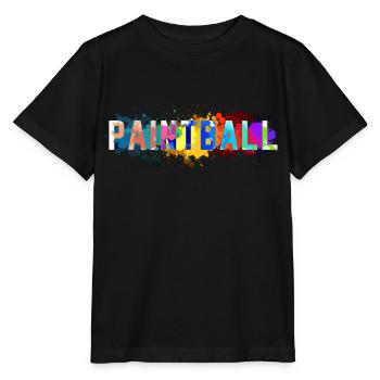 Paintball - Stanley/Stella Kinder T-Shirt MINI CREATOR  - Schwarz - Vorne - Mikhail (115cm)