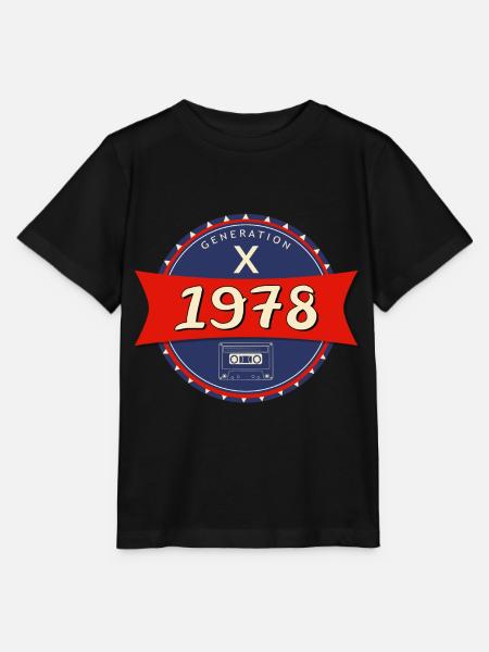 1978 geboren - Generation X - Stanley/Stella Kinder T-Shirt MINI CREATOR - Schwarz