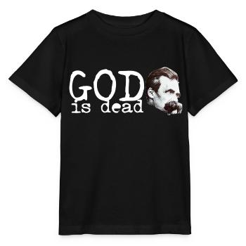 Friedrich Wilhelm Nietzsche God is dead - Stanley/Stella Kinder T-Shirt MINI CREATOR  - Schwarz - Vorne - Mikhail (115cm)