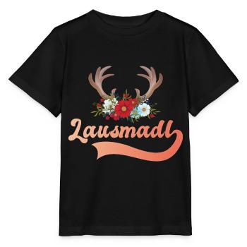Madl Dirndl Tracht Lausmadl - Stanley/Stella Kinder T-Shirt MINI CREATOR  - Schwarz - Vorne - Mikhail (115cm)