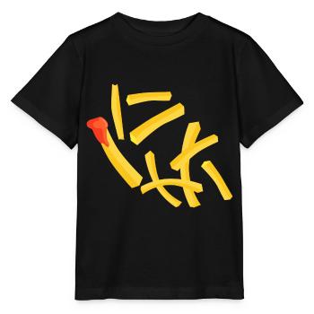 Pommes mit Ketchup - Stanley/Stella Kinder T-Shirt MINI CREATOR  - Schwarz - Vorne - Mikhail (115cm)