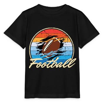 American Football Playing Football Gift Idea - Stanley/Stella MINI CREATOR Kids’ T-Shirt - black - Front - Mikhail (115cm)