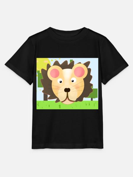 Löwe - Stanley/Stella Kinder T-Shirt MINI CREATOR - Schwarz