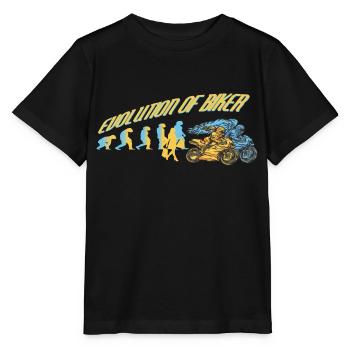 Evolution Motorcyclist Racing Motorcycle - Stanley/Stella MINI CREATOR Kids’ T-Shirt - black - Front - Mikhail (115cm)