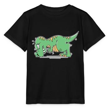 T-Rex Hates Push-ups Push-ups Funny Humor - Stanley/Stella MINI CREATOR Kids’ T-Shirt - black - Front - Mikhail (115cm)