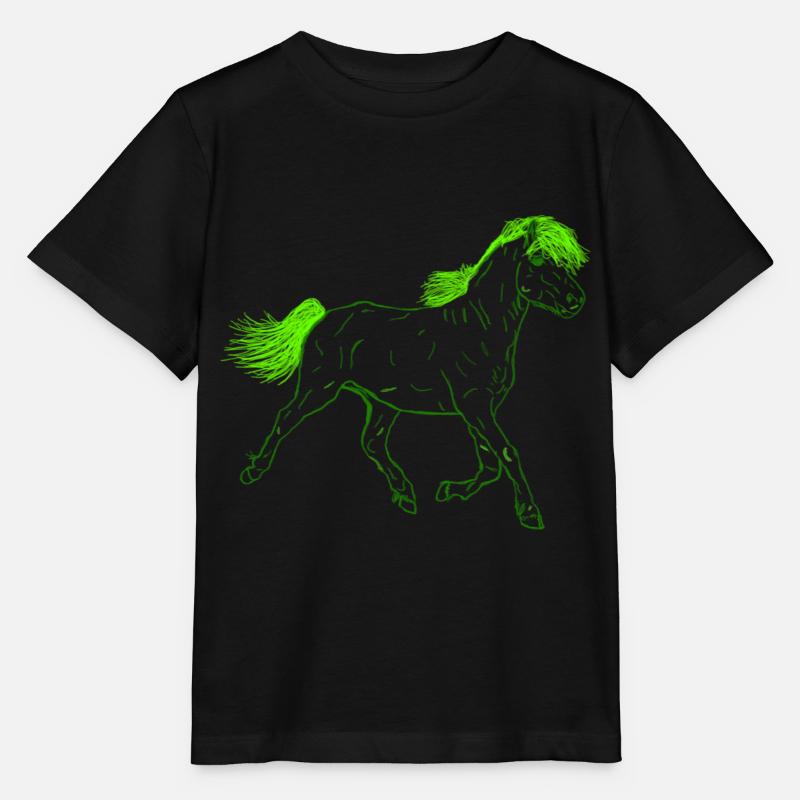 Vert cheval - T-shirt bio MINI CREATOR Stanley/Stella Enfant - noir