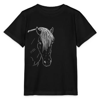 Pferd - Stanley/Stella Kinder T-Shirt MINI CREATOR  - Schwarz - Vorne - Mikhail (115cm)