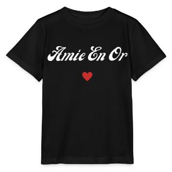 amie en or - T-shirt bio MINI CREATOR Stanley/Stella Enfant - noir - Devant - Mikhail (115cm)