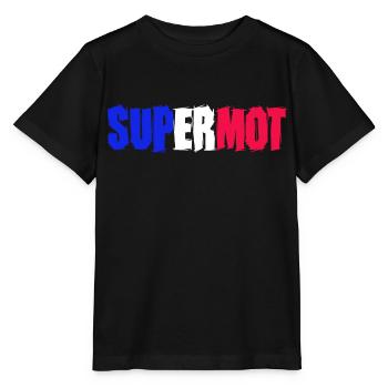 Supermot Logo Bleu Blanc Rouge - T-shirt bio MINI CREATOR Stanley/Stella Enfant - noir - Devant - Mikhail (115cm)