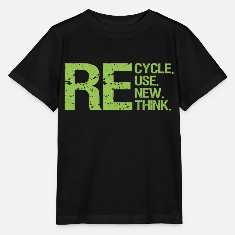 ReCycle ReUse ReNew ReThink - Stanley/Stella Kinder T-Shirt MINI CREATOR  - Schwarz