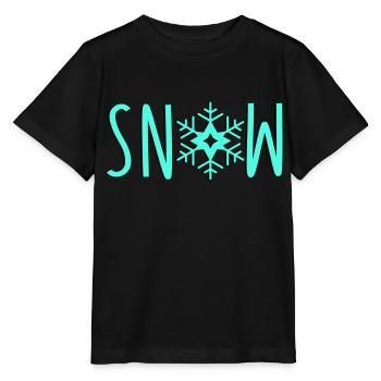 Neige flocon de neige - T-shirt bio MINI CREATOR Stanley/Stella Enfant - noir - Devant - Mikhail (115cm)