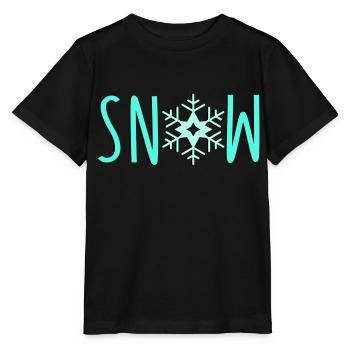 Neige flocon de neige - T-shirt bio MINI CREATOR Stanley/Stella Enfant - noir - Devant - Mikhail (115cm)