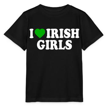I love irish girls - Stanley/Stella Kinder T-Shirt MINI CREATOR  - Schwarz - Vorne - Mikhail (115cm)
