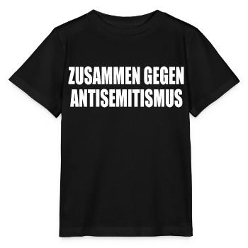 zusammen gegen antisemitismus - Stanley/Stella Kinder T-Shirt MINI CREATOR  - Schwarz - Vorne - Mikhail (115cm)
