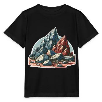 Rocher des montagnes - T-shirt bio MINI CREATOR Stanley/Stella Enfant - noir - Devant - Mikhail (115cm)