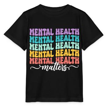 Mental Health Matters - Stanley/Stella Kinder T-Shirt MINI CREATOR  - Schwarz - Vorne - Mikhail (115cm)