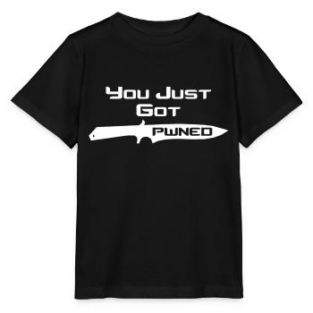 You Just Got PWNED! White Edition! - Stanley/Stella MINI CREATOR Kids’ T-Shirt - black - Front - Mikhail (115cm)
