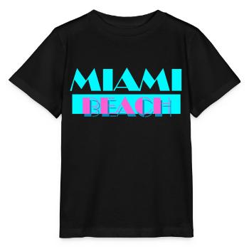 Miami Beach - Stanley/Stella Kinder T-Shirt MINI CREATOR  - Schwarz - Vorne - Mikhail (115cm)