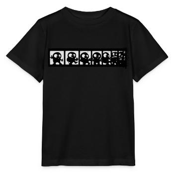 Strip BD Cartoon - T-shirt bio MINI CREATOR Stanley/Stella Enfant - noir - Devant - Mikhail (115cm)