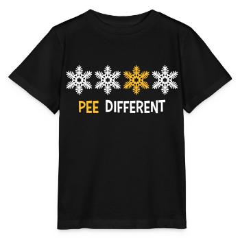 Pipi différent jaune - T-shirt bio MINI CREATOR Stanley/Stella Enfant - noir - Devant - Mikhail (115cm)