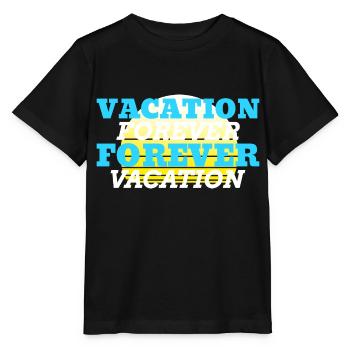 Vacation forever / Urlaub für immer - Stanley/Stella Kinder T-Shirt MINI CREATOR  - Schwarz - Vorne - Mikhail (115cm)