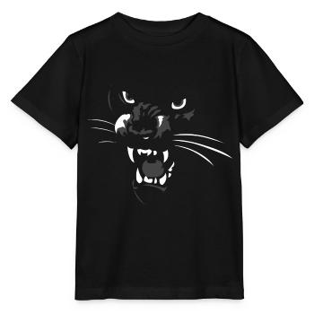 Schwarzer Panther cool schön mega - Stanley/Stella Kinder T-Shirt MINI CREATOR  - Schwarz - Vorne - Mikhail (115cm)