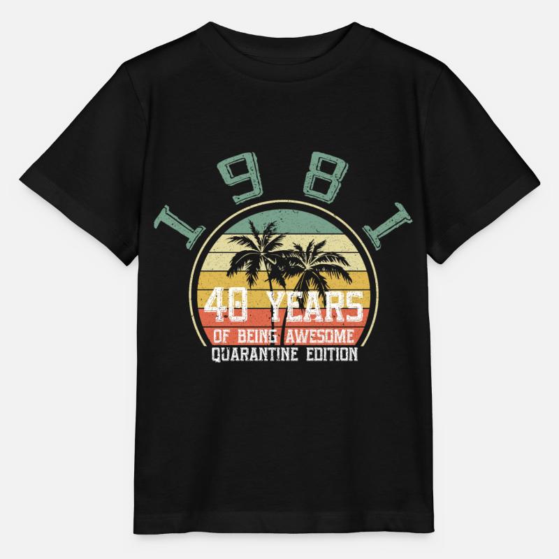 1981 40 years of being awesome - Stanley/Stella Kinder T-Shirt MINI CREATOR  - Schwarz