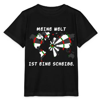 Scheibe Geschenk Spruch Darts Wurfspieß - Stanley/Stella Kinder T-Shirt MINI CREATOR  - Schwarz - Vorne - Mikhail (115cm)