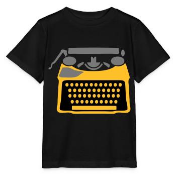 machine ecrire - T-shirt bio MINI CREATOR Stanley/Stella Enfant - noir - Devant - Mikhail (115cm)