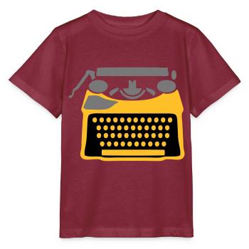machine ecrire - T-shirt bio MINI CREATOR Stanley/Stella Enfant - bordeaux - Devant - Kain (125cm)