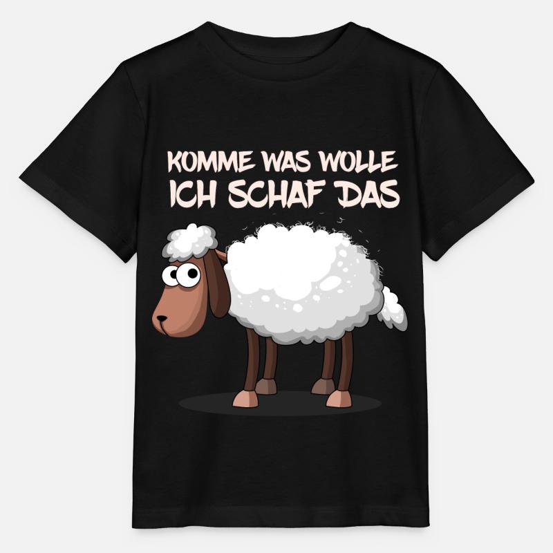 Komme was wolle ich schaf das Motivation Mut - Stanley/Stella Kinder T-Shirt MINI CREATOR  - Schwarz