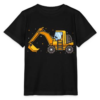 Bagger Kind Geschenk Spielzeug Motiv Baustelle - Stanley/Stella Kinder T-Shirt MINI CREATOR  - Schwarz - Vorne - Mikhail (115cm)