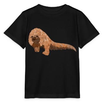 Pangolin Schuppentier bedrohte Tierart Pholidota - Stanley/Stella Kinder T-Shirt MINI CREATOR  - Schwarz - Vorne - Mikhail (115cm)
