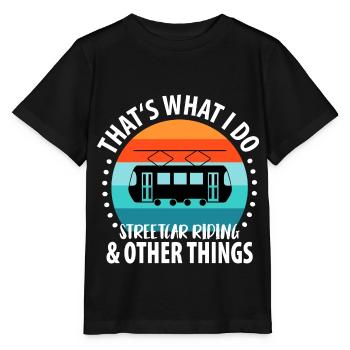 Tram Driver Tram Light Rail Tram - Stanley/Stella MINI CREATOR Kids’ T-Shirt - black - Front - Mikhail (115cm)