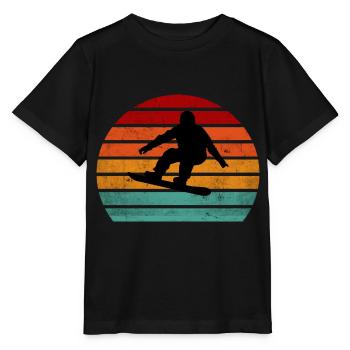 Snowboarder Vintage Snowboarding - T-shirt bio MINI CREATOR Stanley/Stella Enfant - noir - Devant - Mikhail (115cm)