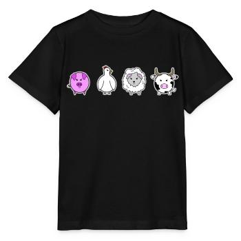 Animaux de ferme - T-shirt bio MINI CREATOR Stanley/Stella Enfant - noir - Devant - Mikhail (115cm)