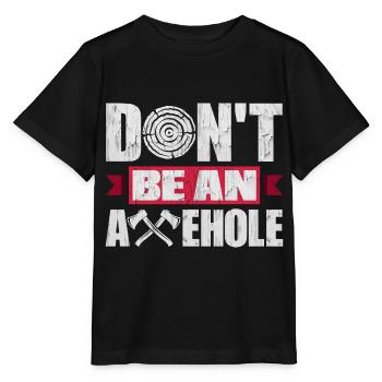 Hache Hache Lancer Hache Hache Lancer Hache Lancer Ne Pas Être - T-shirt bio MINI CREATOR Stanley/Stella Enfant - noir - Devant - Mikhail (115cm)