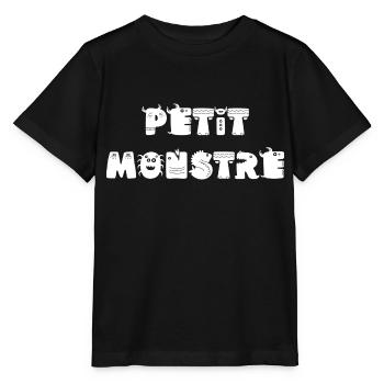 Petit monstre - t-shirt enfant mignon - T-shirt bio MINI CREATOR Stanley/Stella Enfant - noir - Devant - Mikhail (115cm)