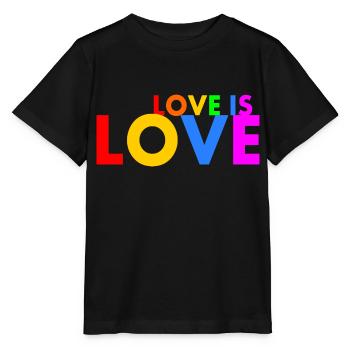 Love is love - Stanley/Stella Kinder T-Shirt MINI CREATOR  - Schwarz - Vorne - Mikhail (115cm)