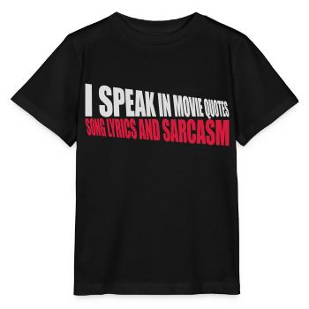speak lyrics and sarcasm - Stanley/Stella Kinder T-Shirt MINI CREATOR  - Schwarz - Vorne - Mikhail (115cm)