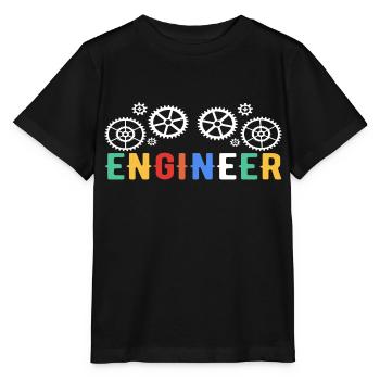 Ingénieur Ingenieur - T-shirt bio MINI CREATOR Stanley/Stella Enfant - noir - Devant - Mikhail (115cm)