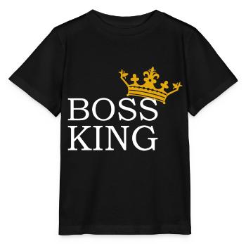 Boss King Cadeau Hommes Roi - T-shirt bio MINI CREATOR Stanley/Stella Enfant - noir - Devant - Mikhail (115cm)