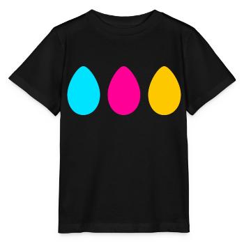 Drei Ostereier - Stanley/Stella Kinder T-Shirt MINI CREATOR  - Schwarz - Vorne - Mikhail (115cm)