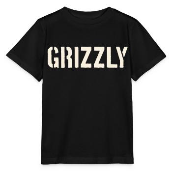 Grizzly Bear Slogan - T-shirt bio MINI CREATOR Stanley/Stella Enfant - noir - Devant - Mikhail (115cm)
