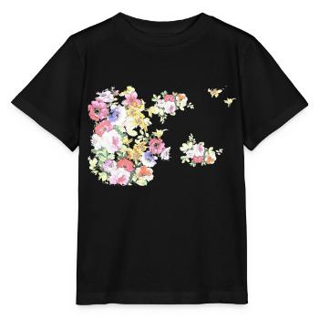 Fleurs,Fleur,Printemps,Fleurs - T-shirt bio MINI CREATOR Stanley/Stella Enfant - noir - Devant - Mikhail (115cm)