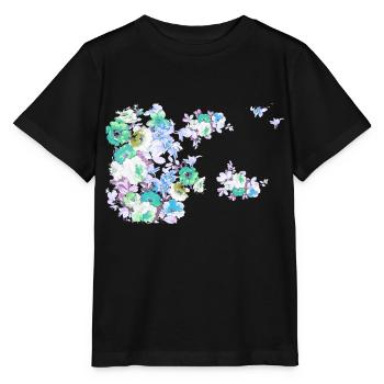 Fleurs,Fleur,Printemps,Fleurs - T-shirt bio MINI CREATOR Stanley/Stella Enfant - noir - Devant - Mikhail (115cm)