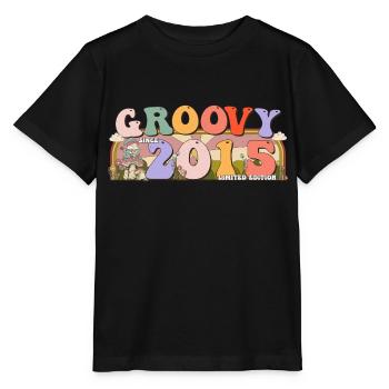 Groovy seit 2015 Retro Hippie 8. Geburtstag - Stanley/Stella Kinder T-Shirt MINI CREATOR  - Schwarz - Vorne - Mikhail (115cm)