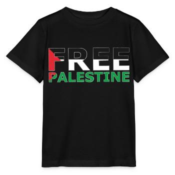 FREE PALESTINE - Stanley/Stella MINI CREATOR Kids’ T-Shirt - black - Front - Mikhail (115cm)