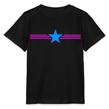 Bright Stars and Stripes - Stanley/Stella MINI CREATOR Kids’ T-Shirt - black - Front - Mikhail (115cm)