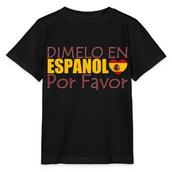 Spanisch Spanisch Lehrer Sprache - Stanley/Stella Kinder T-Shirt MINI CREATOR  - Schwarz - Vorne - Mikhail (115cm)